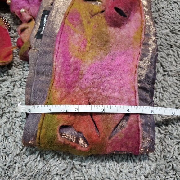 Elisabeth Wannaz Beautiful Wool Silk One of a Kind Art to Wear Head Wrap Hat - Picture 8 of 8